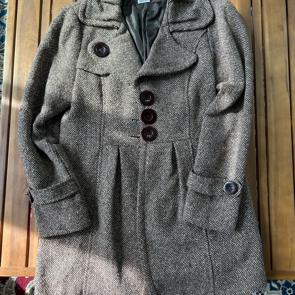 Papillon Blanc Brown Tweed Jacket - Picture 1 of 3